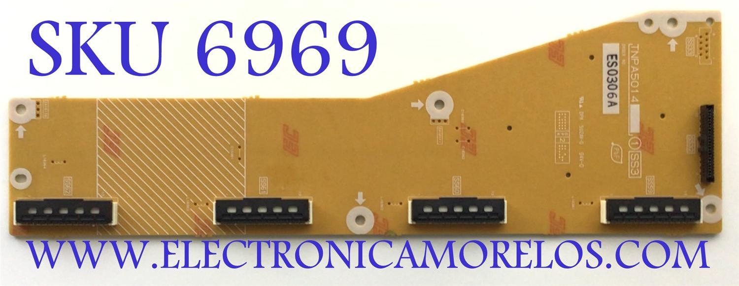 TARJETA (SS3) PARA TV PANASONIC / NUMERO DE PARTE TNPA5014 / ES0306A / PANEL MC216F30F12 / MODELO TH-85PF12U